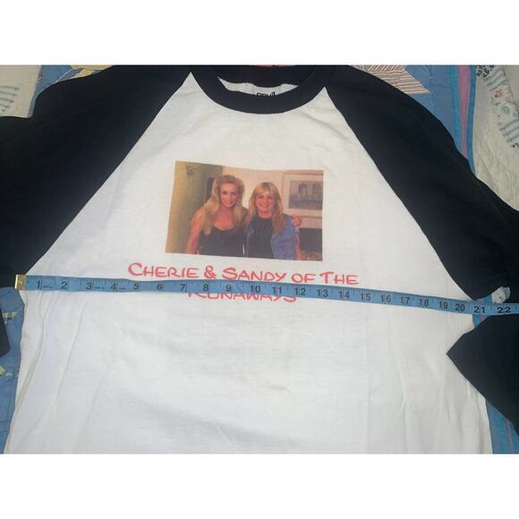 80s-90s VINTAGE THE RUNAWAYS JOAN JETT RAGLAN BASEBALL BAND TEE CONCERT TEE M - Picture 9 of 10